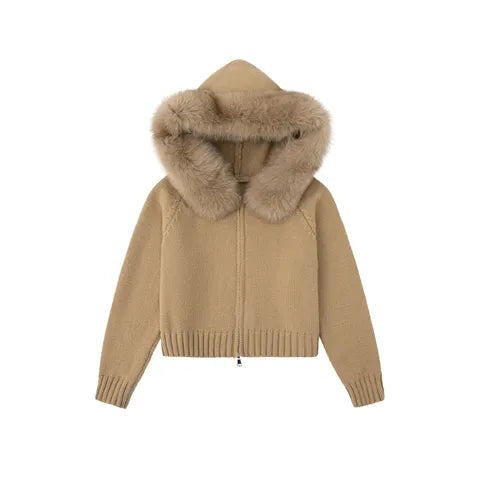 Cirelia Cardigan mit Fellbesatz