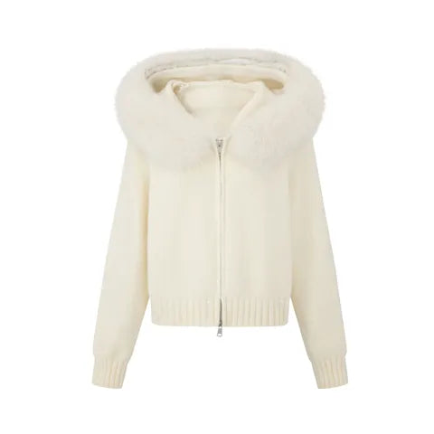 Cirelia Cardigan mit Fellbesatz